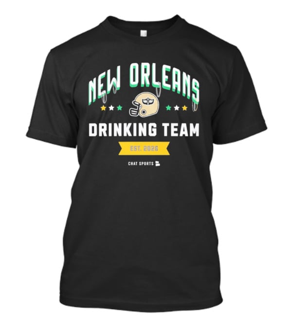 New Orleans Drinking Team Est 2020 Chat Sports Football Helmet Stars T-Shirt