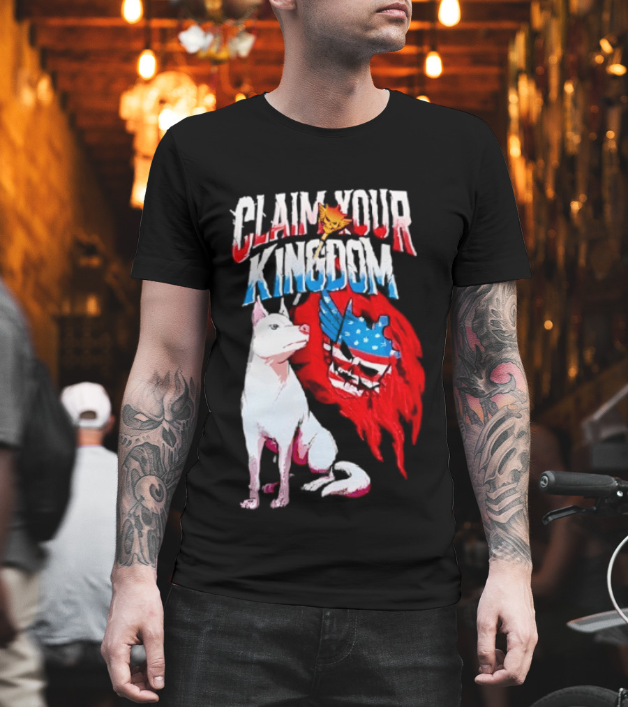 Cody Rhodes Pharaoh Dog Claim Your Kingdom WWE American Flag T-Shirt
