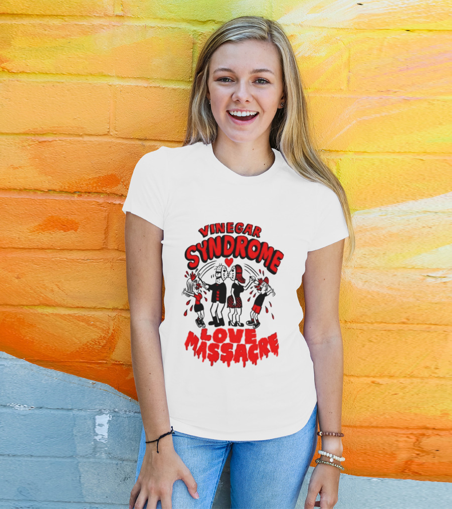 Vinegar Syndrome Love Massacre Retro Horror Comic T-Shirt