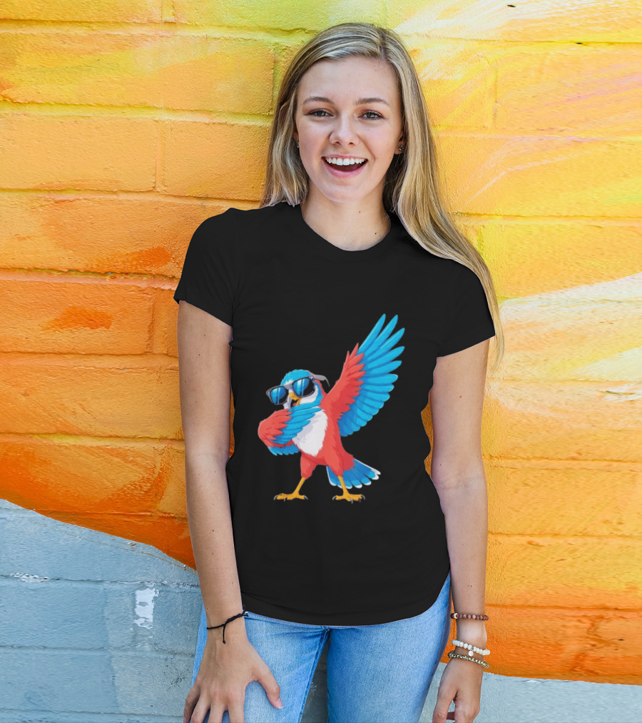 Sea Hawk Bird Dabbing With Sunglasses T-Shirt