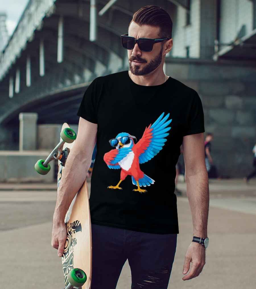 Sea Hawk Bird Dabbing With Sunglasses T-Shirt