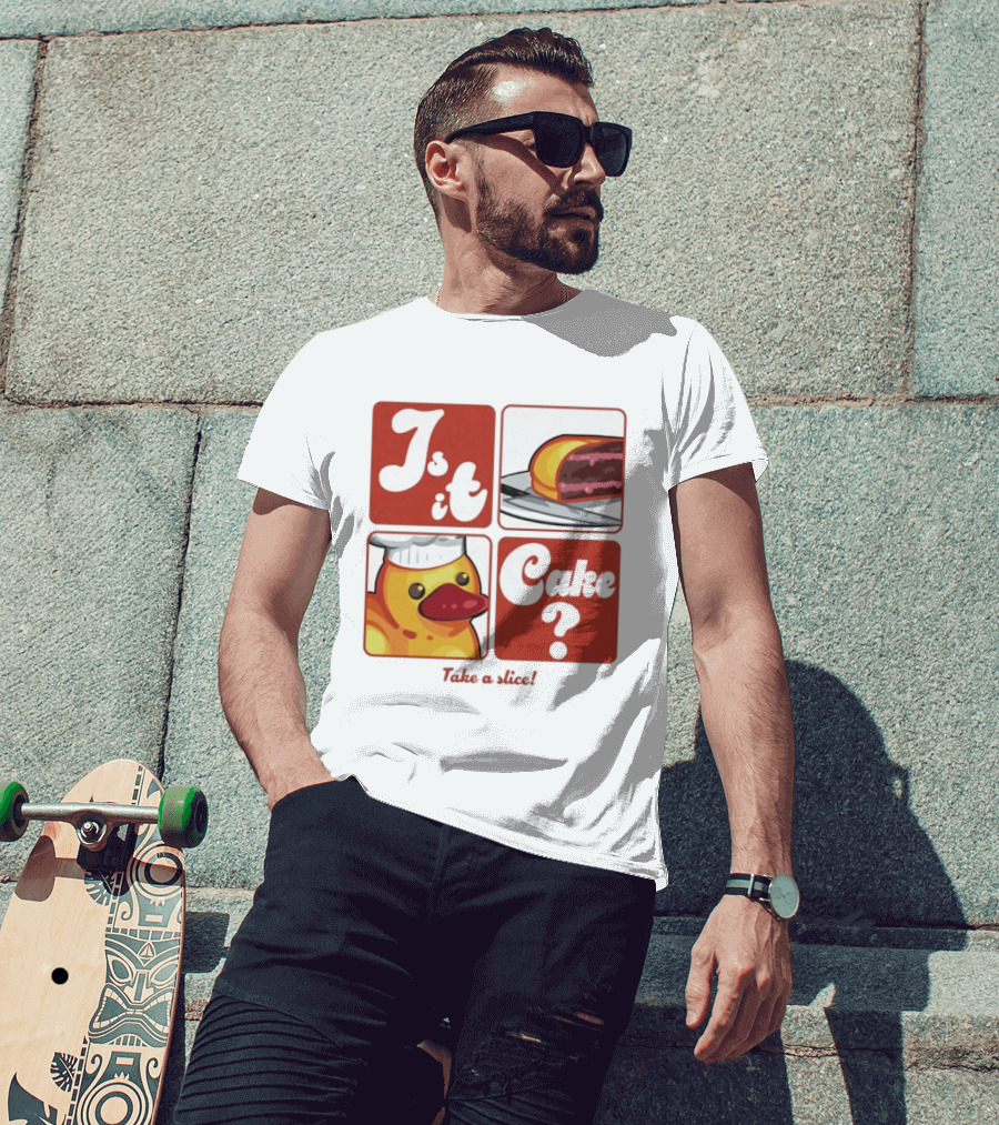 Is It Cake Rubber Ducky Chef Puzzle Blocks T-Shirt
