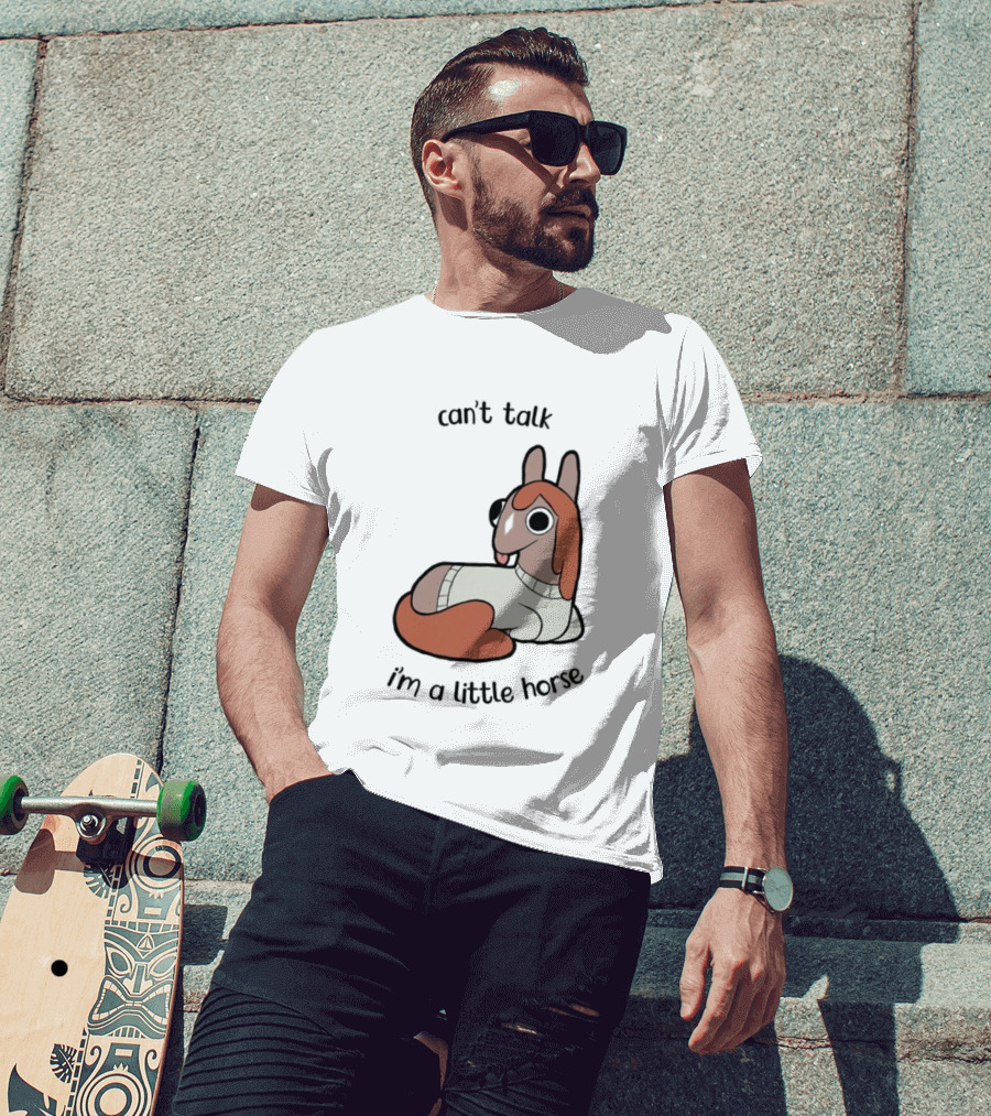 Lucah Can't Talk I'm A Little Horse Cute Cartoon T-Shirt
