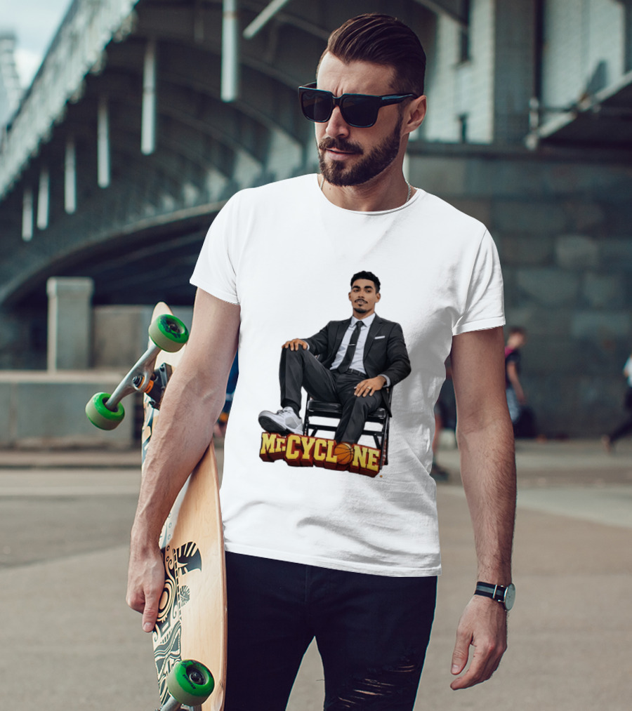 Mr Cyclone Tamin Lipsey In Suit On Chair Iowa State Cyclones T-Shirt