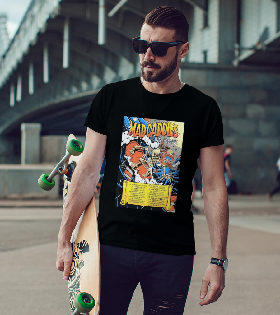 Mad Caddies Euro Tour 2026 Skeleton Ship T-Shirt