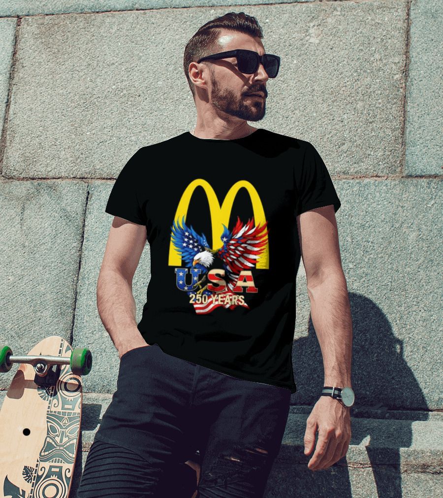 Eagle USA 250 Years McDonald's Flag Celebration T-Shirt