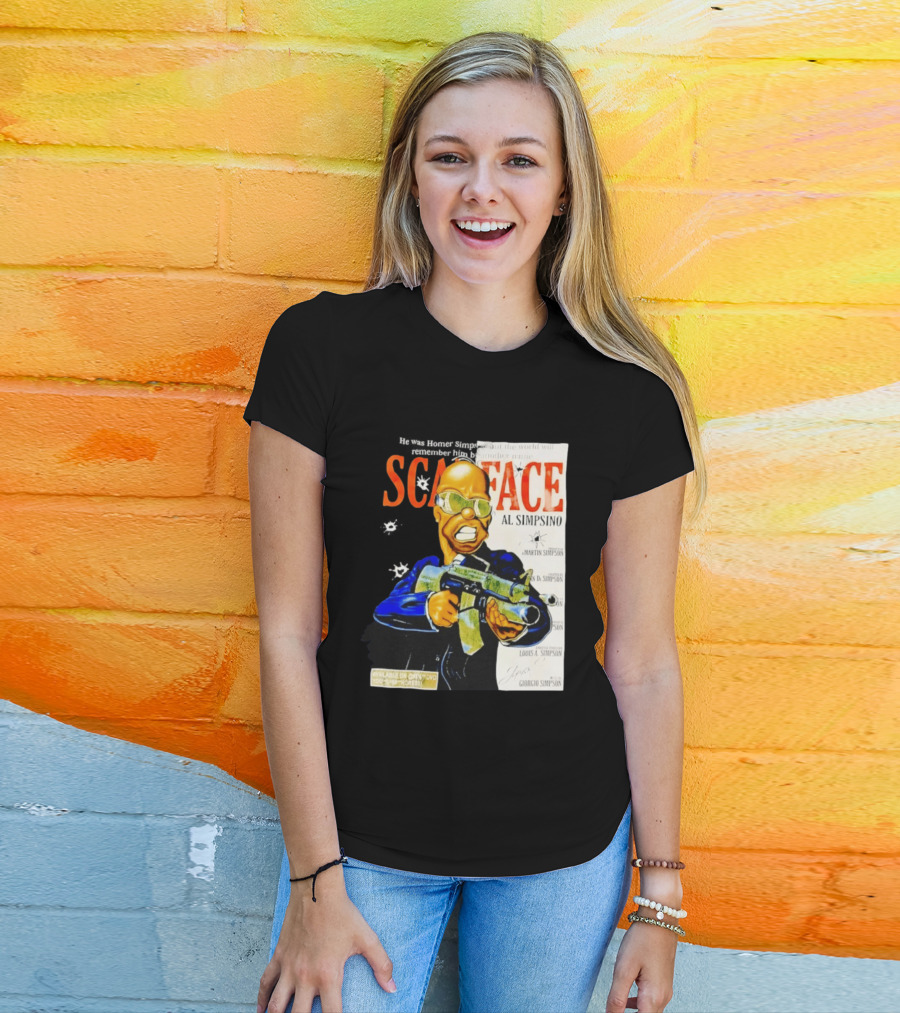 Scarface Al Simpsino Parody Available On DVD Reference T-Shirt