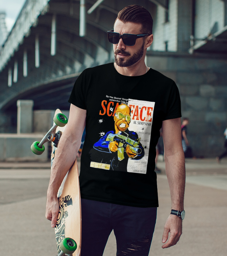 Scarface Al Simpsino Parody Available On DVD Reference T-Shirt