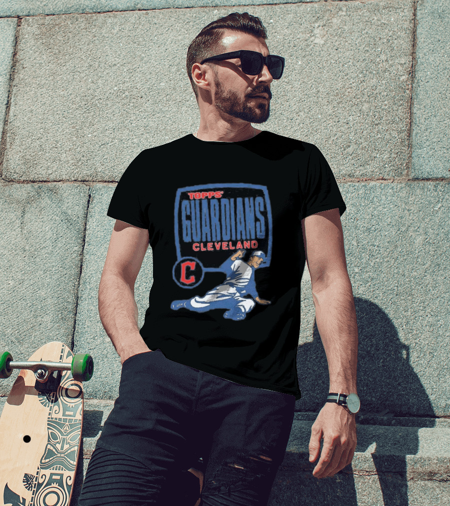 Cleveland Guardians Topps MLB Cartoon Raglan T-Shirt