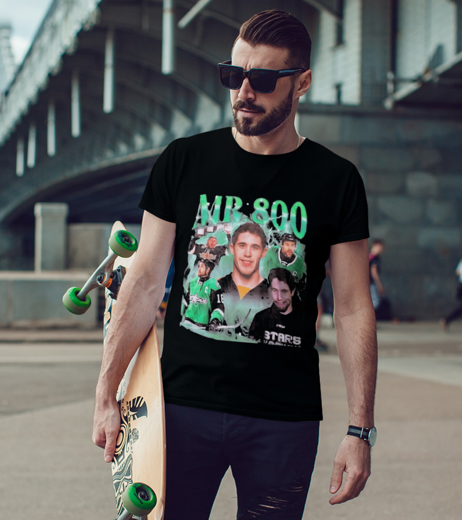 MR 800 Hockey Legends Dallas Stars Celebratory Milestone T-Shirt