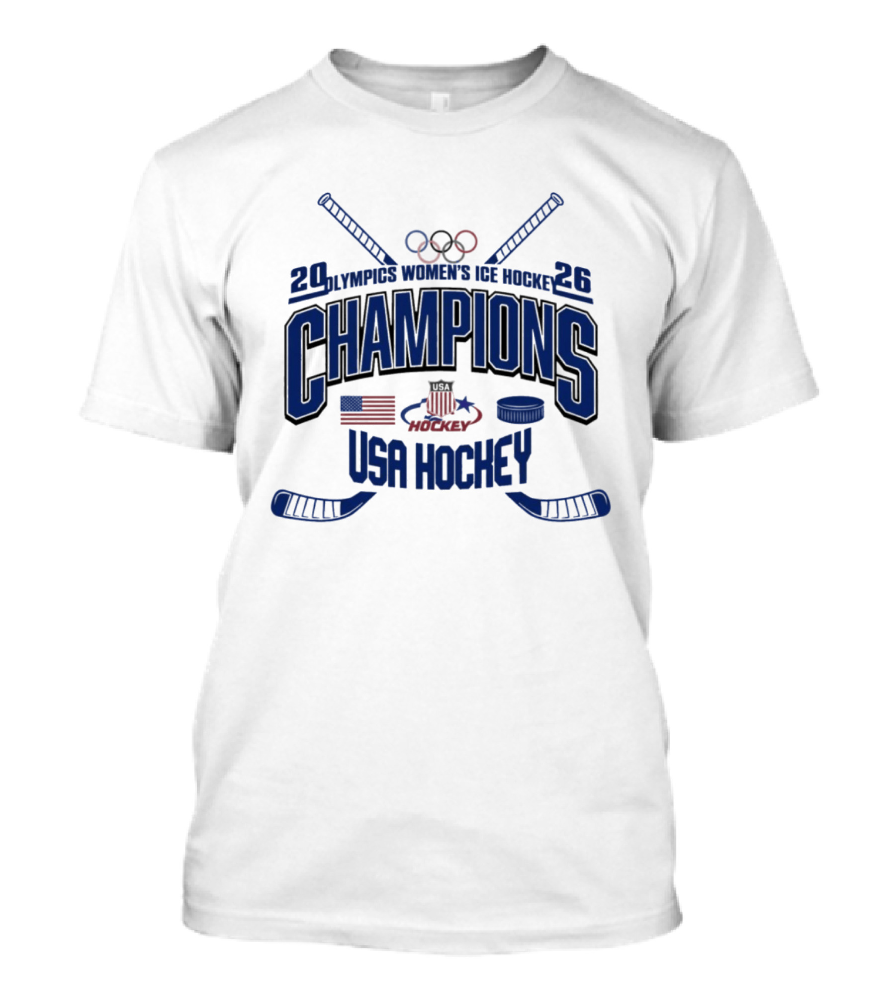 2026 Olympics Women's Ice Hockey Champions USA Hockey T-Shirt