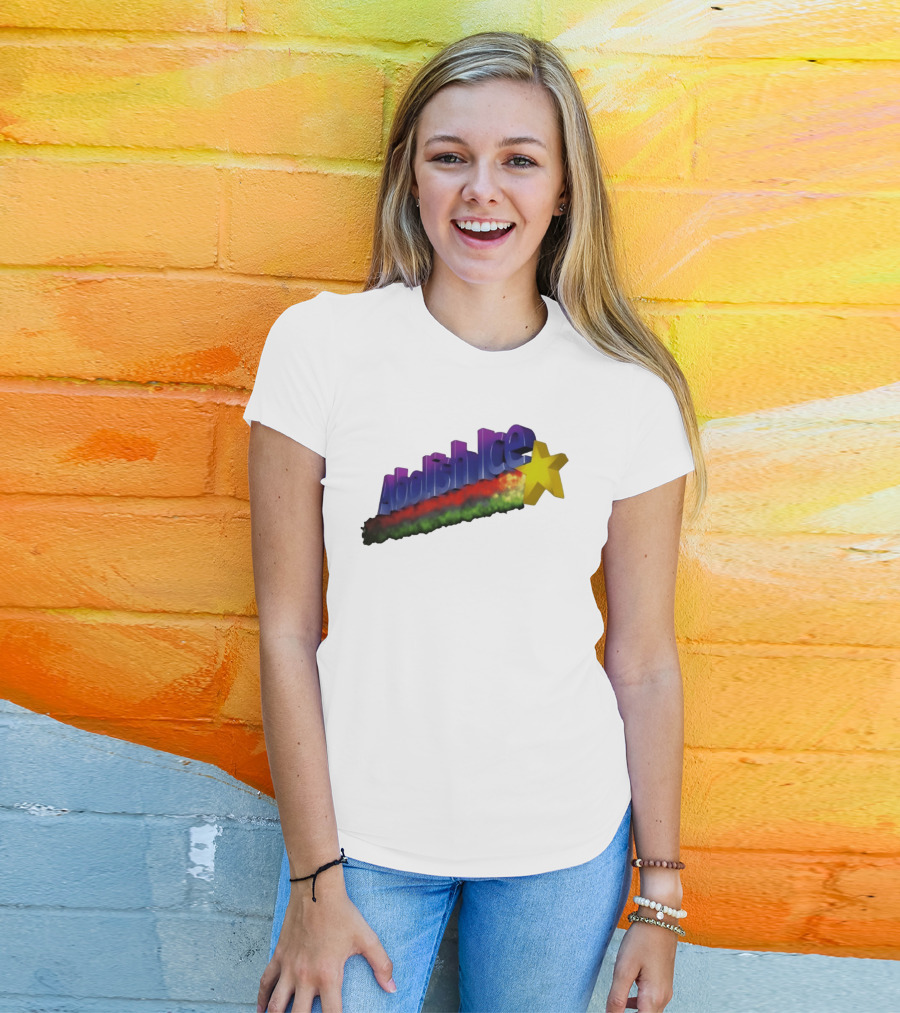 Abolish ICE Star Bold Text With Colorful Gradient And 3D Effect T-Shirt