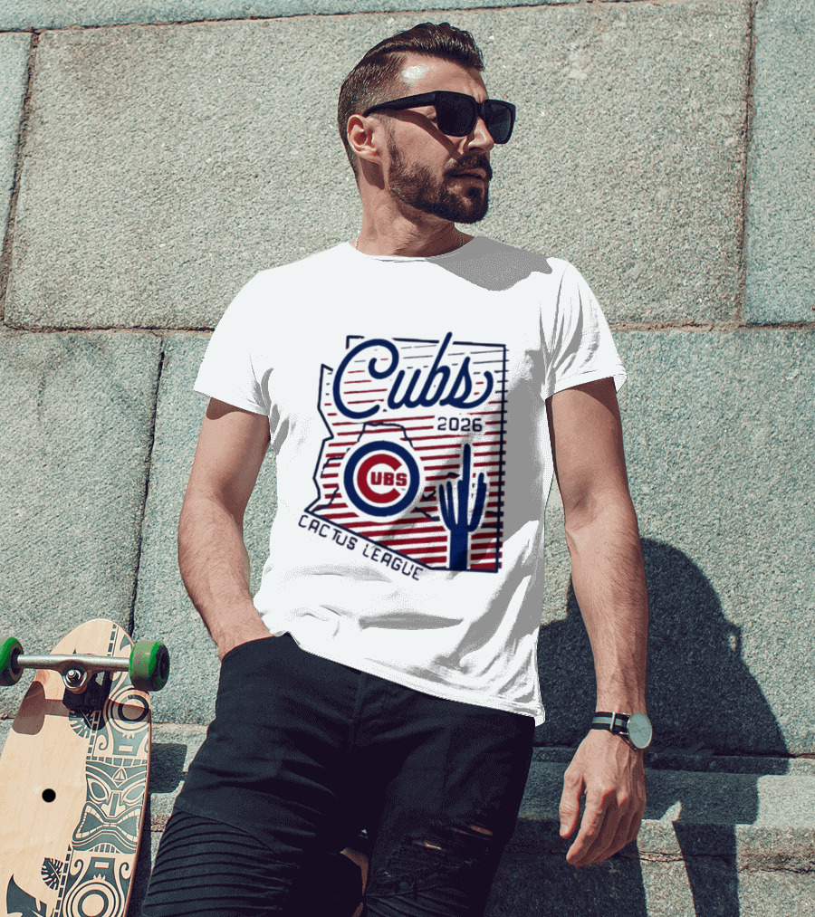 Chicago Cubs 2026 Cactus League Arizona Baseball Cactus T-Shirt