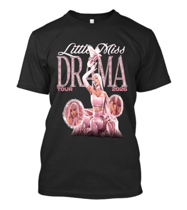 Little Miss Drama Tour 2026 Cardi B Pink Outfit Trio T-Shirt