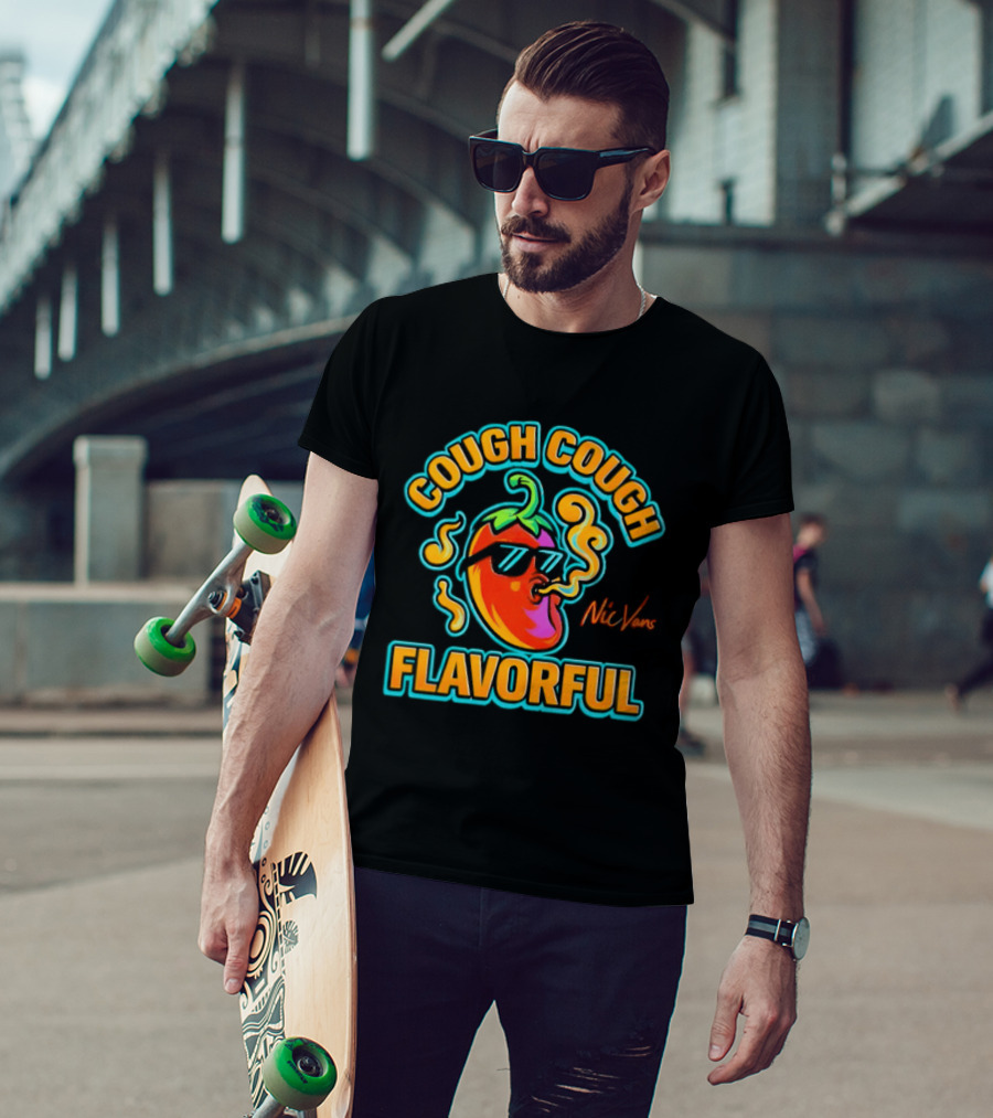Cough Cough Flavorful Nic Vans Pepper Smoking Sunglasses T-Shirt