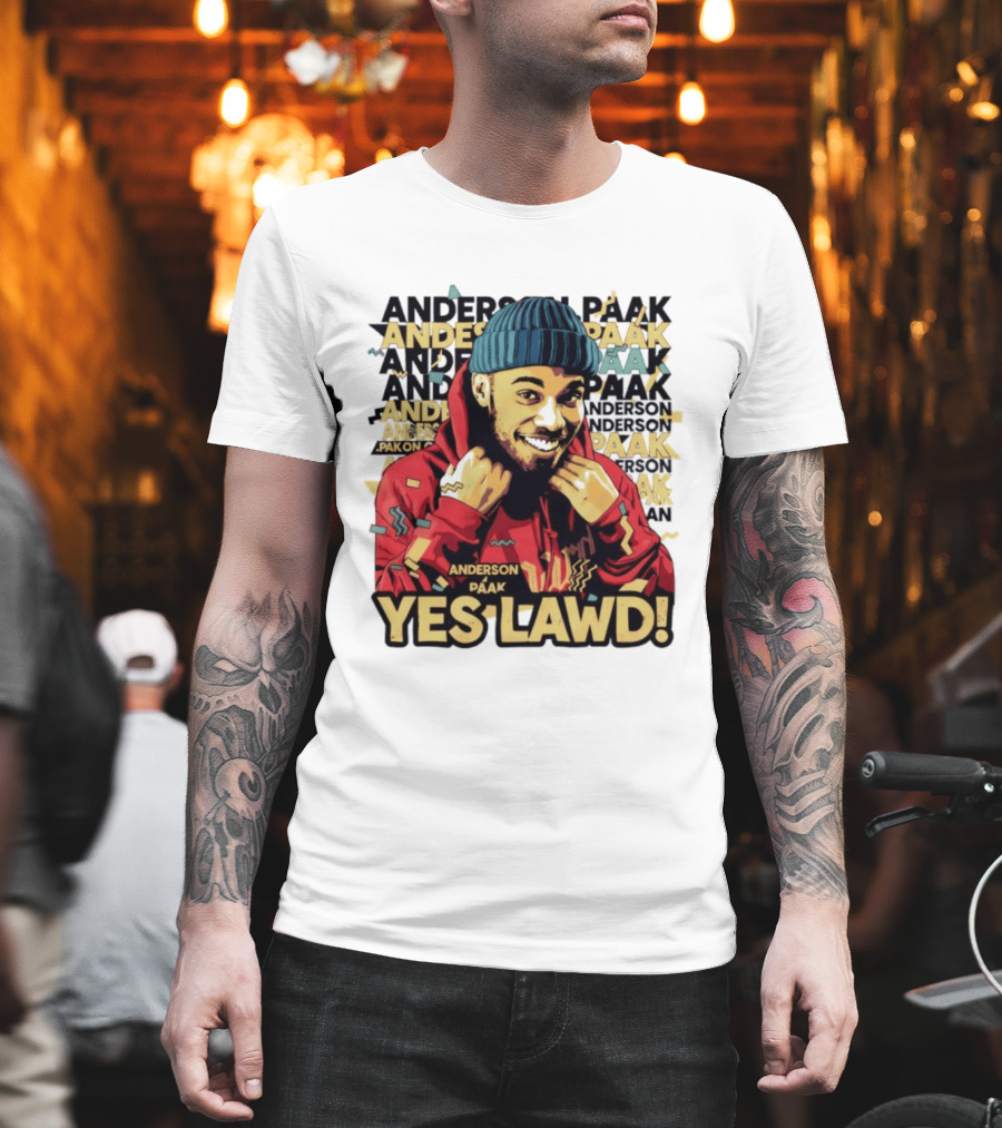 Anderson Paak Yes Lawd Blue Hat Red T-Shirt