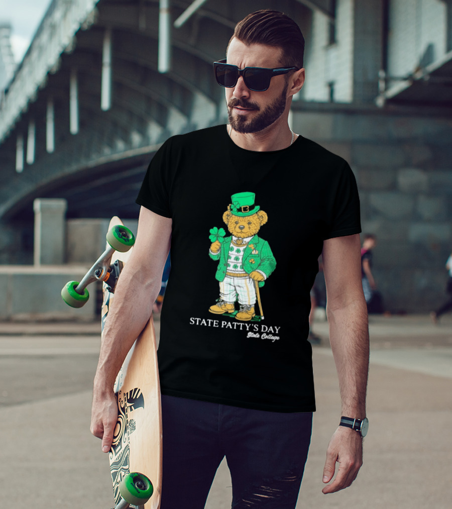 State Patty's Day State College Irish Bear Holiday T-Shirt