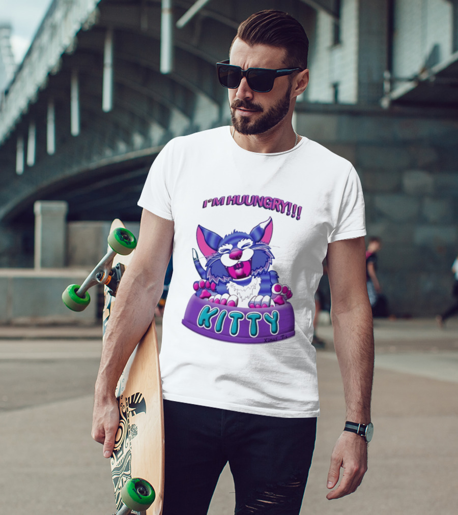 I'm Huungry Kitty Cartoon T-Shirt