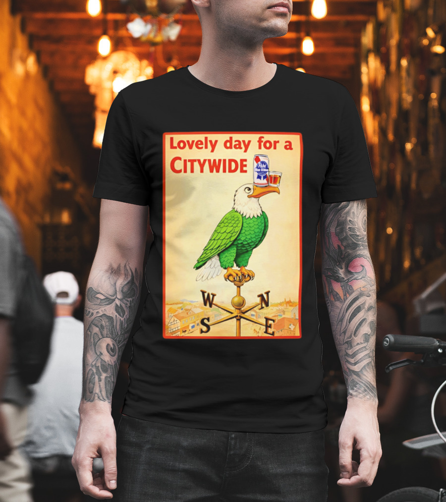 Lovely Day For A Citywide Pabst Blue Ribbon Beer Eagle T-Shirt