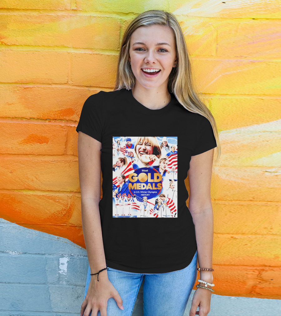 Most Gold Medals In U.S. Winter Olympics History 2026 T-Shirt