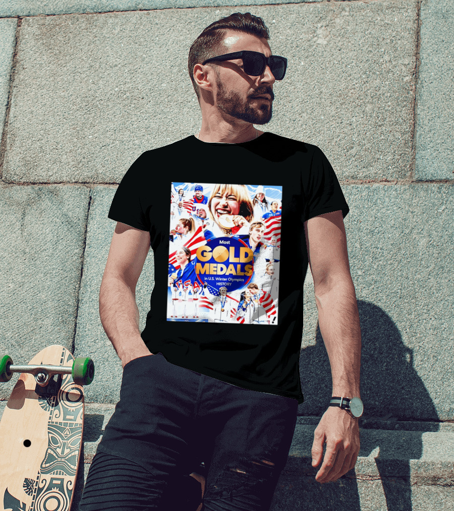 Most Gold Medals In U.S. Winter Olympics History 2026 T-Shirt