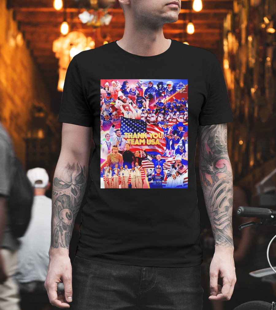 Thank You Team USA Gold Medals U.S Winter Olympics History 2026 T-Shirt
