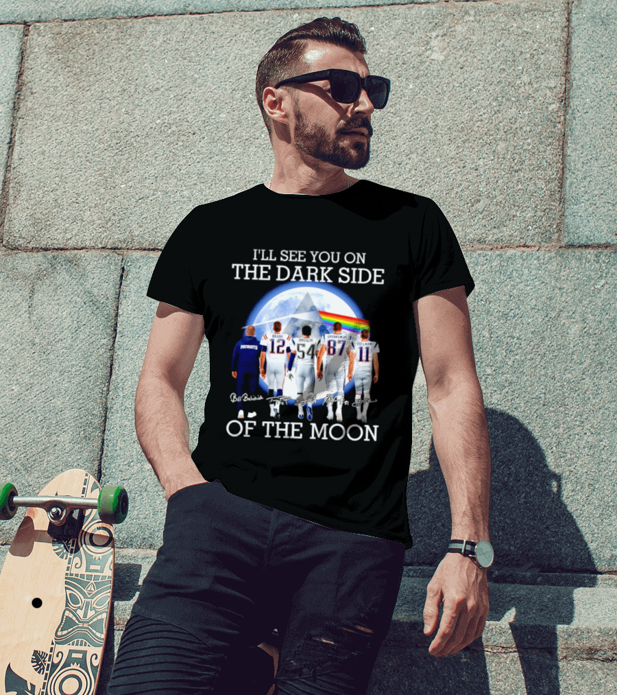 Patriots Brady Gronkowski Edelman Dark Side Of The Moon T-Shirt