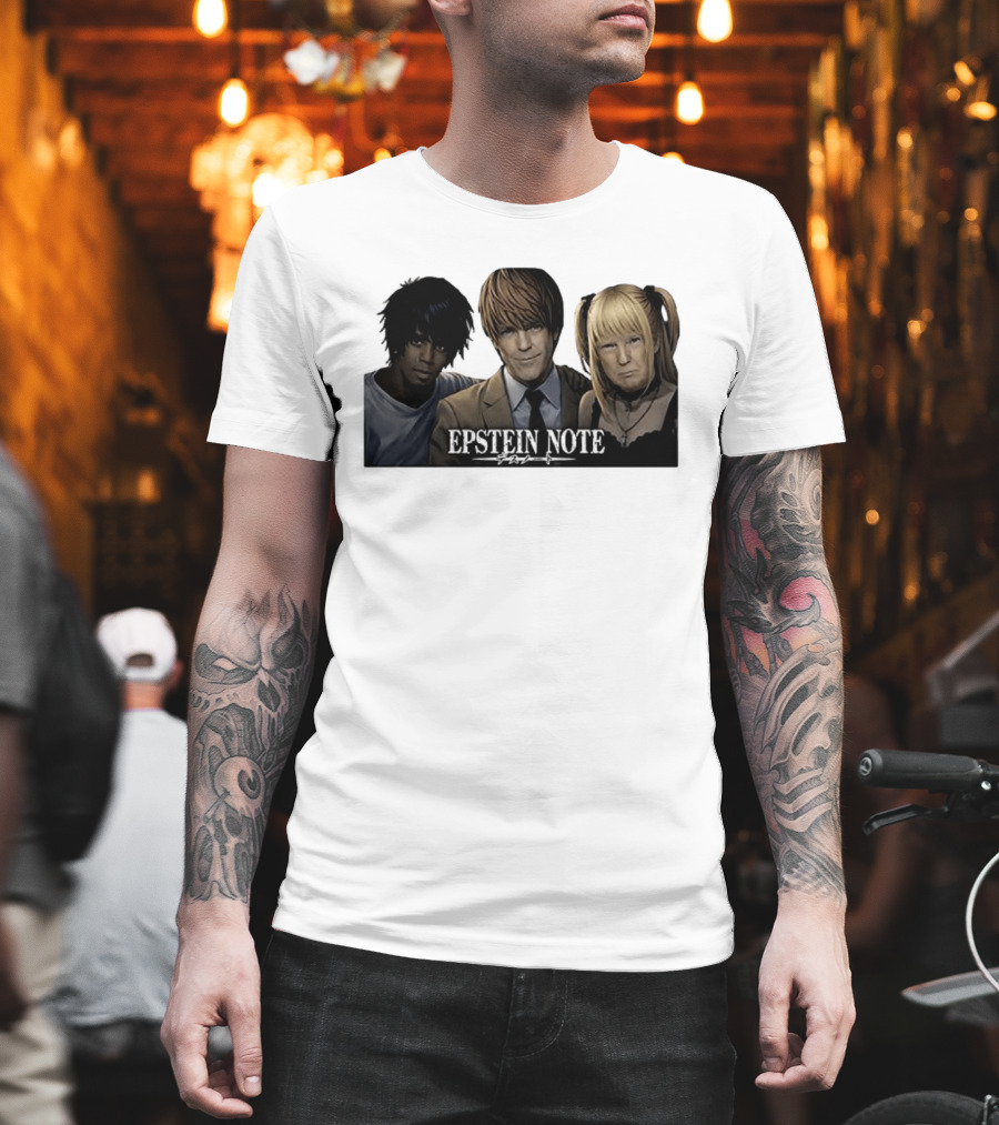 Epstein Note Anime Character Mashup Sarcastic T-Shirt