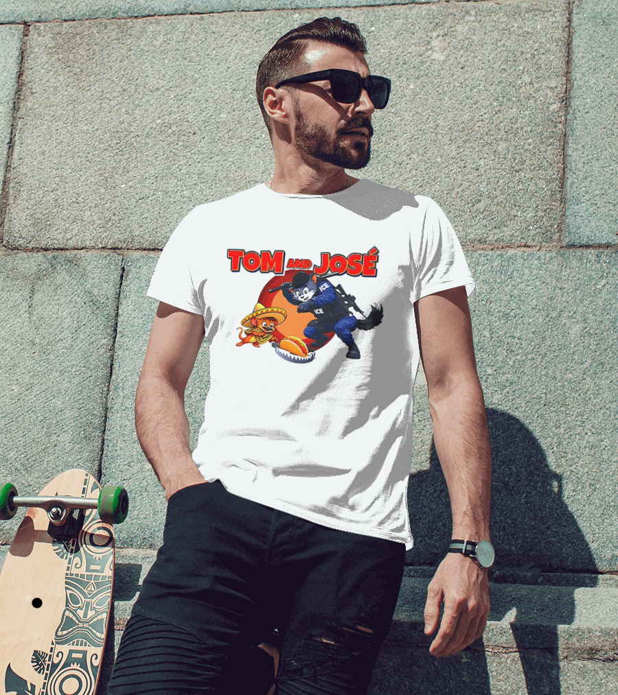 Tom And José ICE Chase Fiesta Hat Taco Moon T-Shirt