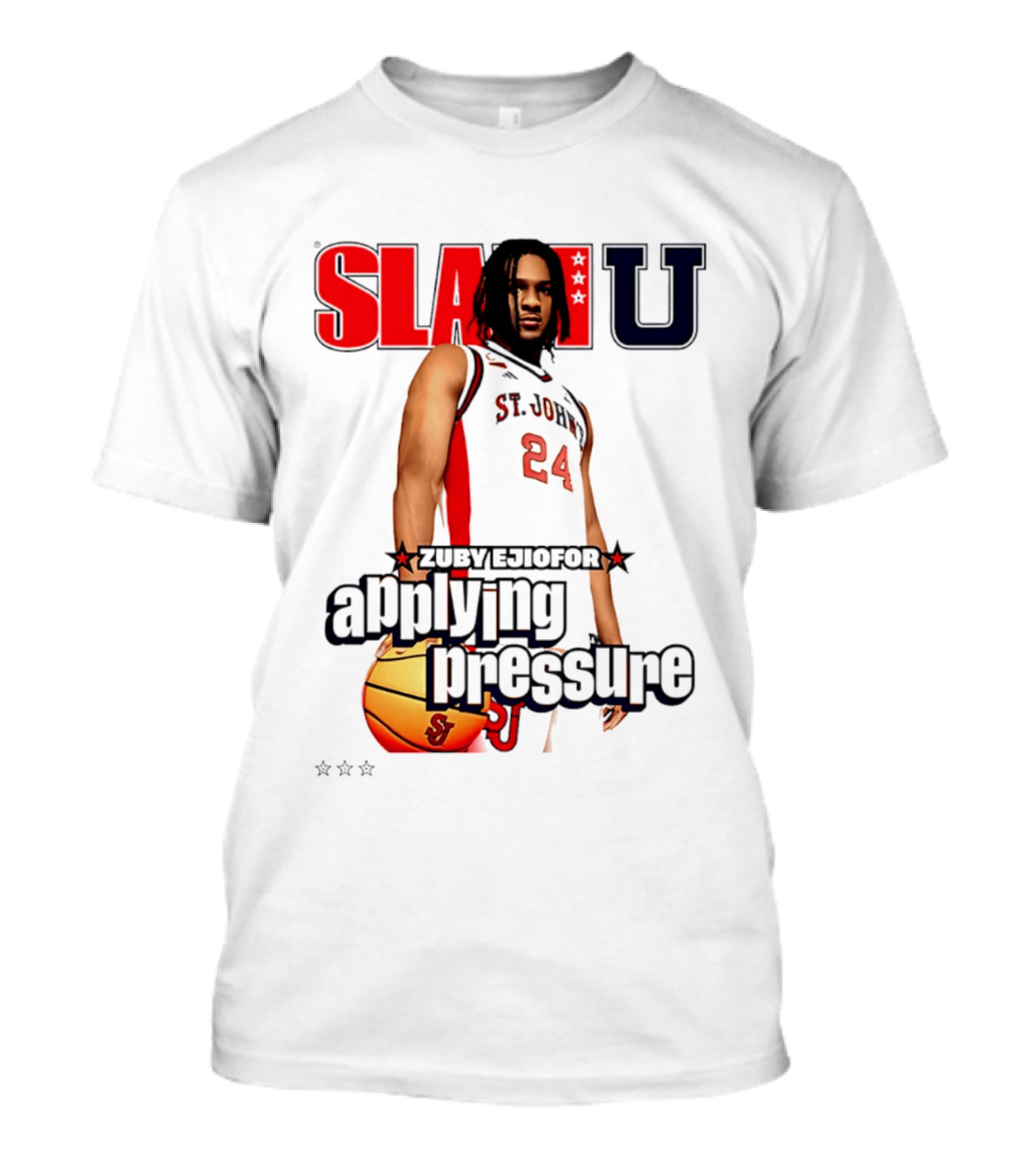 Zuby Ejiofor St. John's Red Storm SlamU Basketball Applying Pressure T-Shirt