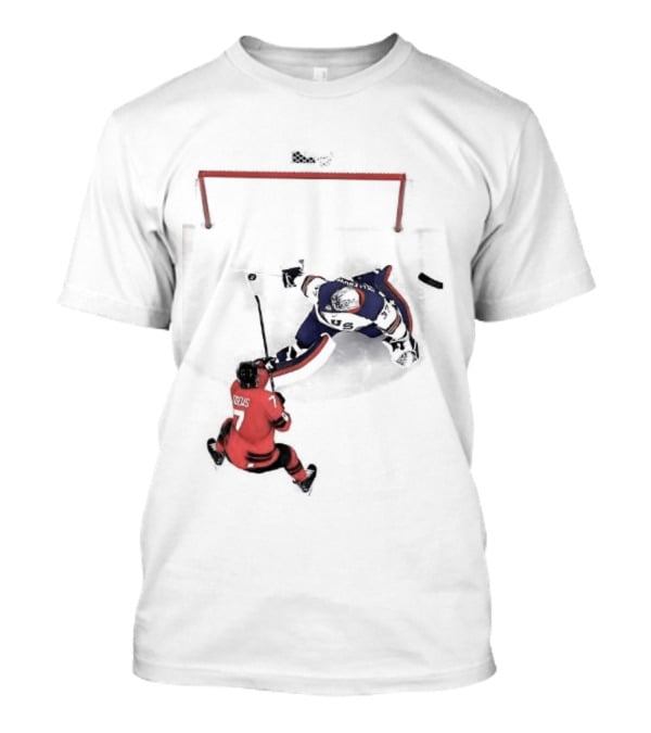 Connor Hellebuyck Team USA Ice Hockey Goalie Save Moment T-Shirt