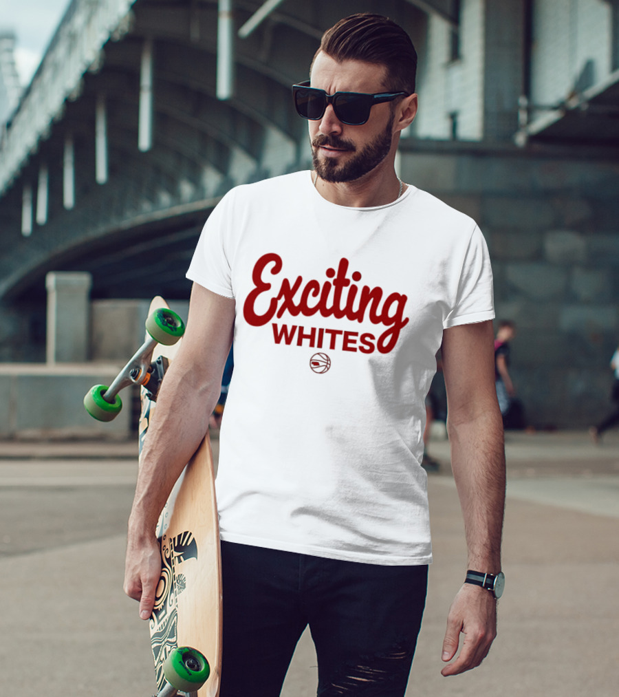 Exciting Whites Nebraska Basketball T-Shirt