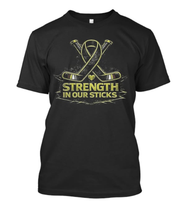 Strength In Our Sticks NHL Hockey Ribbon Support T-Shirt