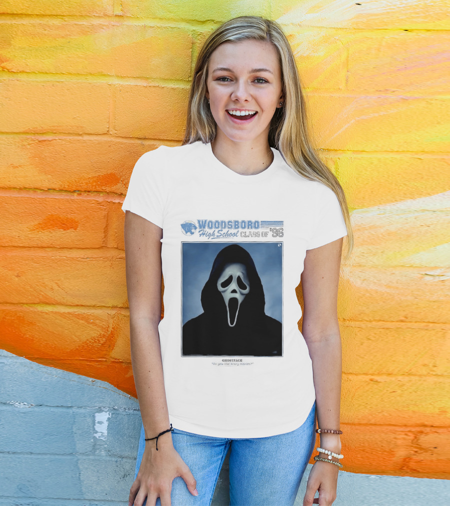Ghostface Woodsboro High School Class Of '96 Yearbook Do You Like Scary Movies T-Shirt