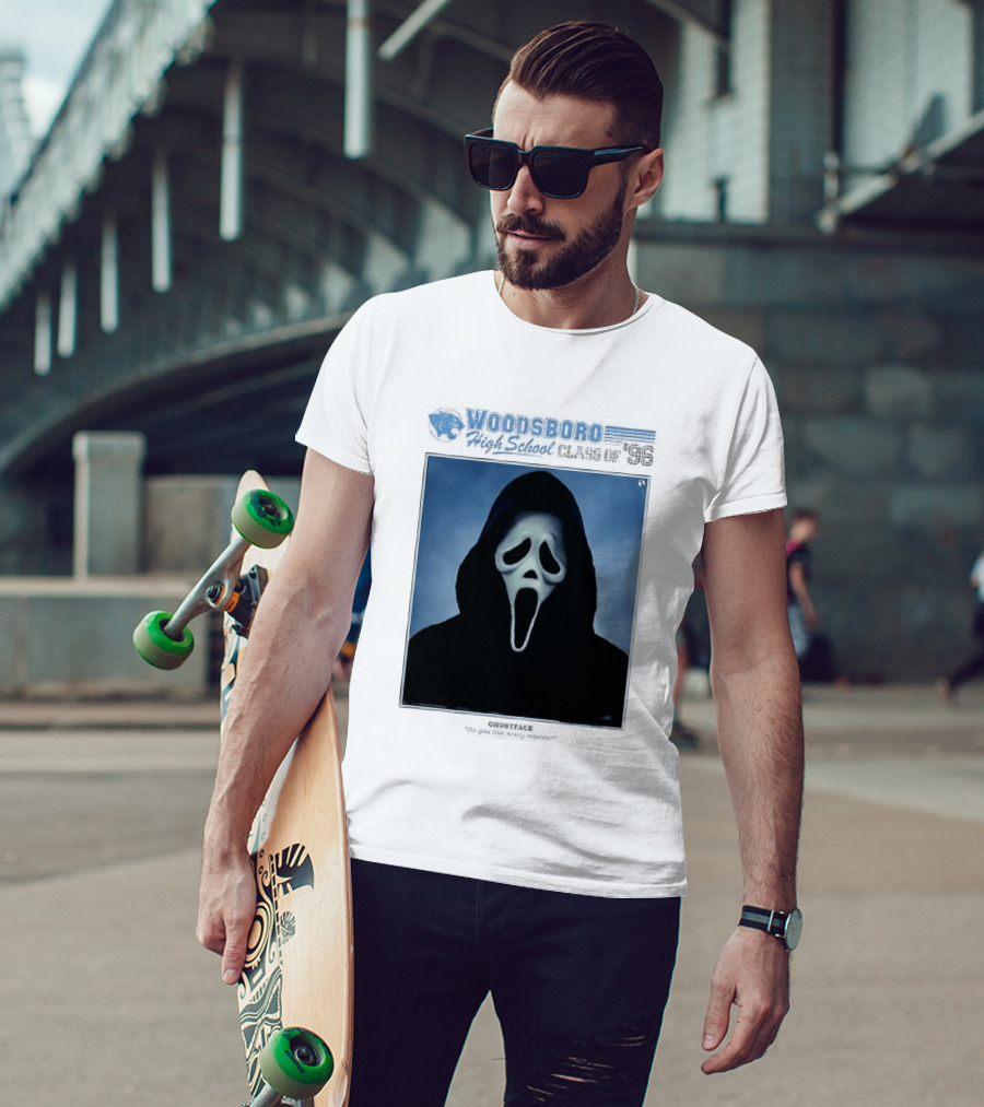 Ghostface Woodsboro High School Class Of '96 Yearbook Do You Like Scary Movies T-Shirt