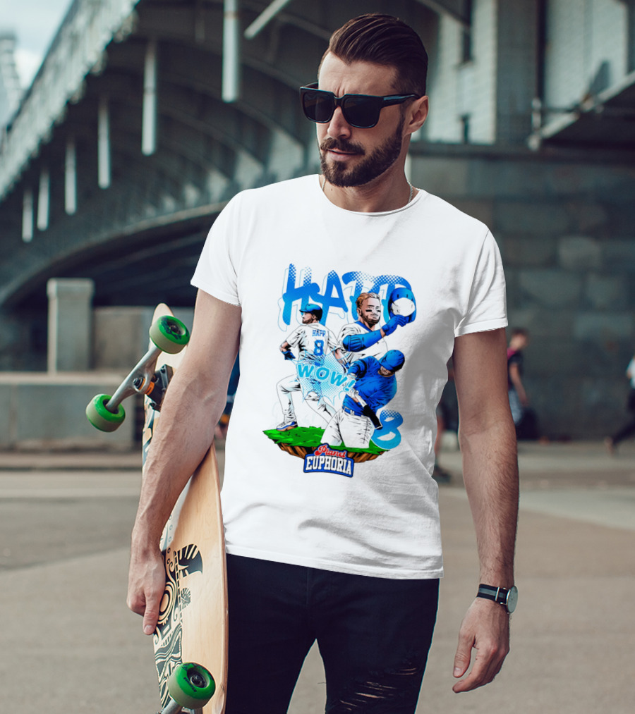 Planet Euphoria Ian Happ WOW 8 Chicago Cubs T-Shirt