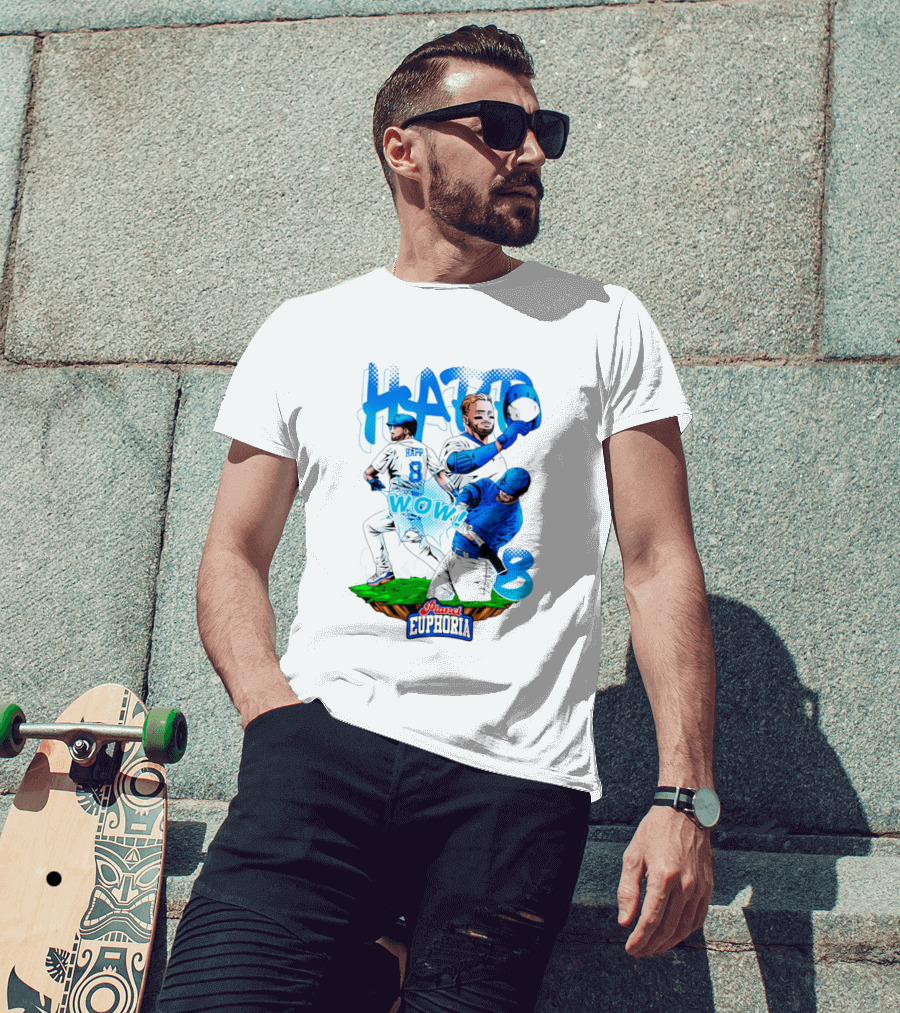Planet Euphoria Ian Happ WOW 8 Chicago Cubs T-Shirt