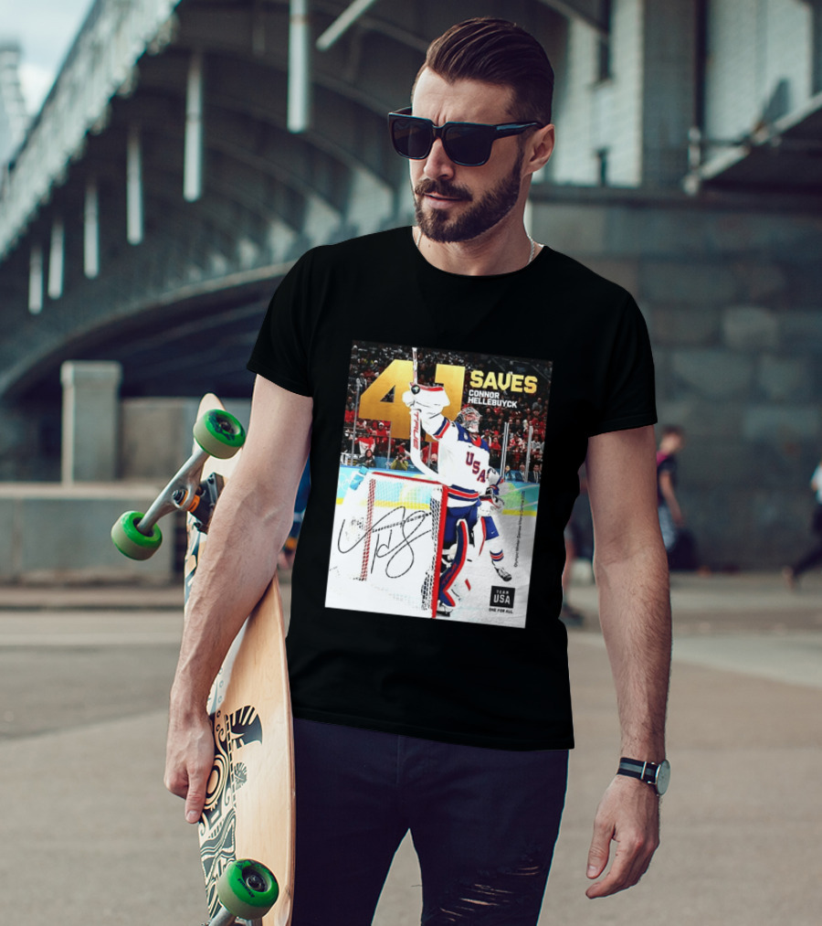 41 Saves Connor Hellebuyck USA Olympic Winter Games 2022 Team USA T-Shirt