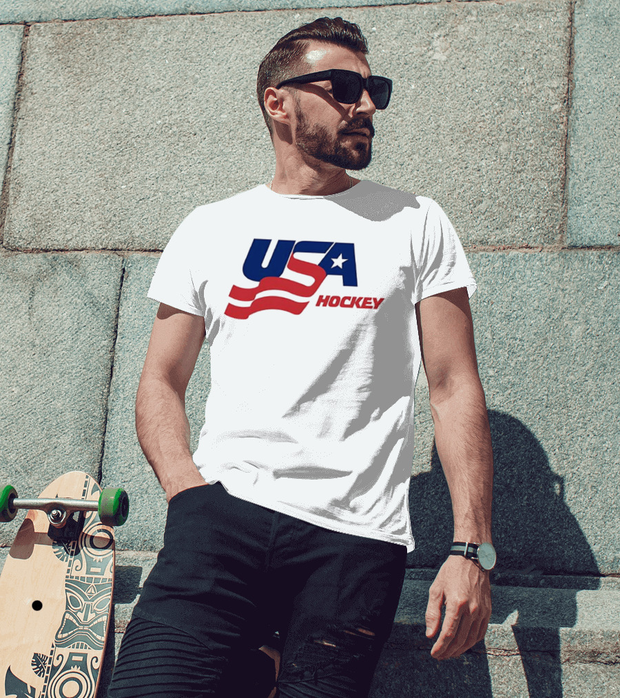 USA Hockey Flag Team Ice T-Shirt