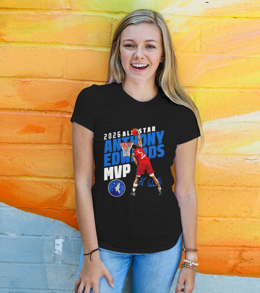 2026 All Star Anthony Edwards MVP Minnesota Timberwolves T-Shirt