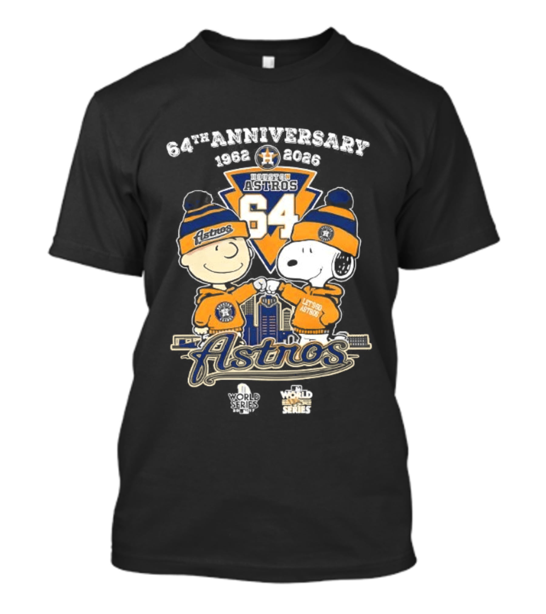Snoopy Charlie Brown Houston Astros 64th Anniversary 1962 2026 MLB 94 T-Shirt