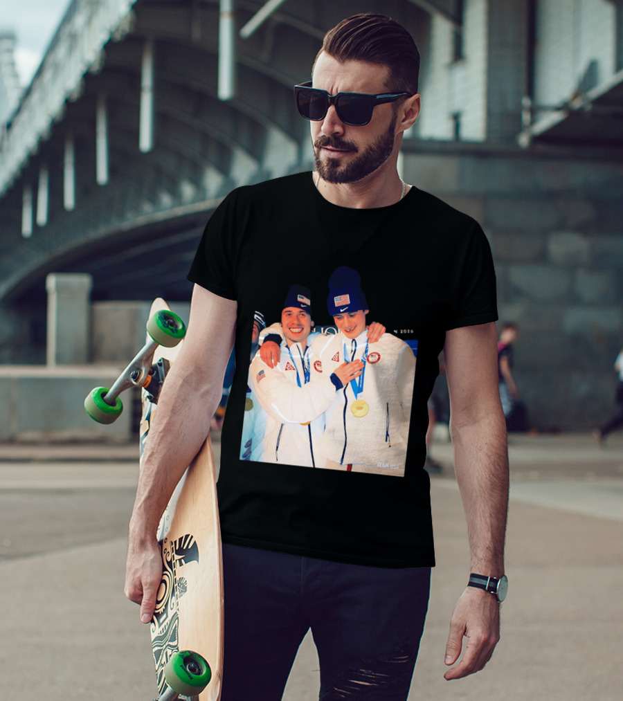 Team USA Golden Goal 2026 Milano Cortina Winter Olympics Celebrating Victory T-Shirt