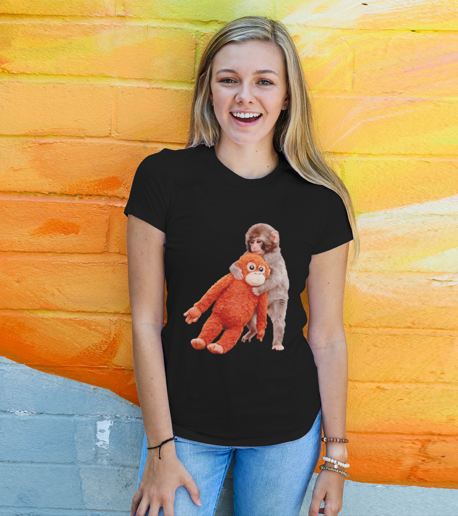 Punch Monkey Panchi Kun Stuffed Toy Hugging Cute Baby Monkey T-Shirt
