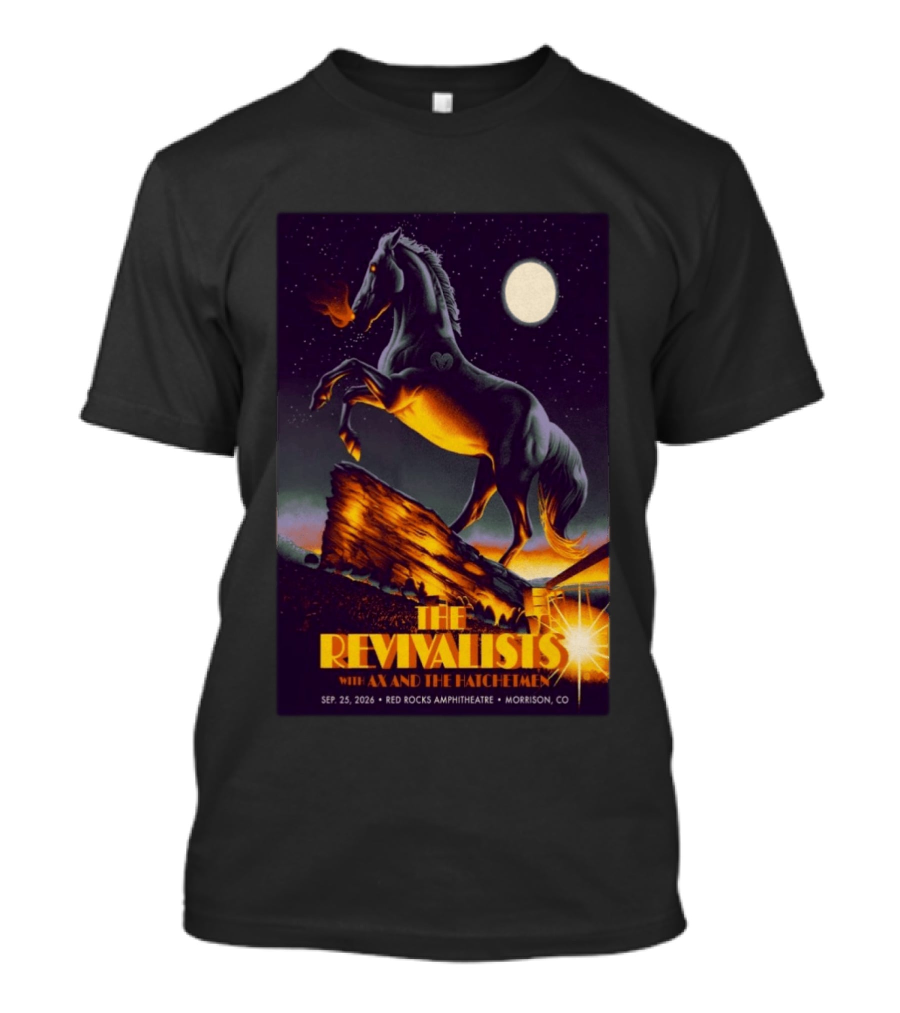The Revivalists With Ax And The Hatchetmen Sept 25 2026 Red Rocks Amphitheatre Morrison CO T-Shirt