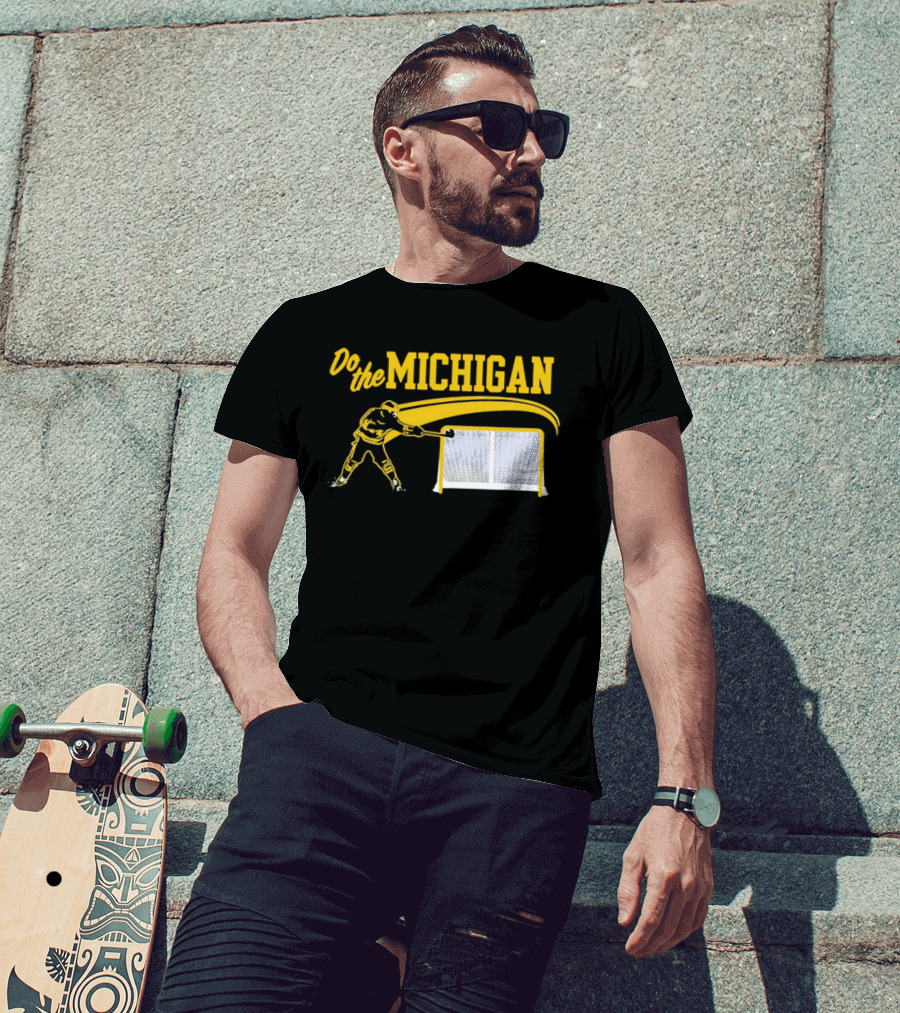 Do The Michigan Hockey Move Text Image T-Shirt