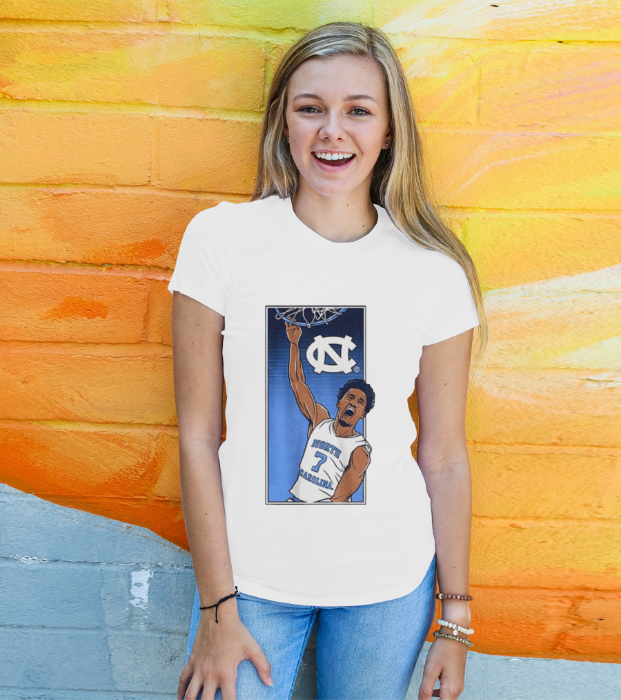 North Carolina Tar Heels Seth Trimble Basketball Dunk T-Shirt