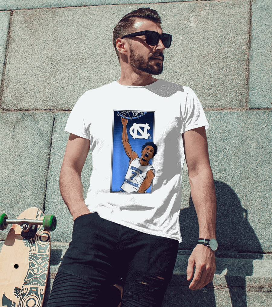 North Carolina Tar Heels Seth Trimble Basketball Dunk T-Shirt