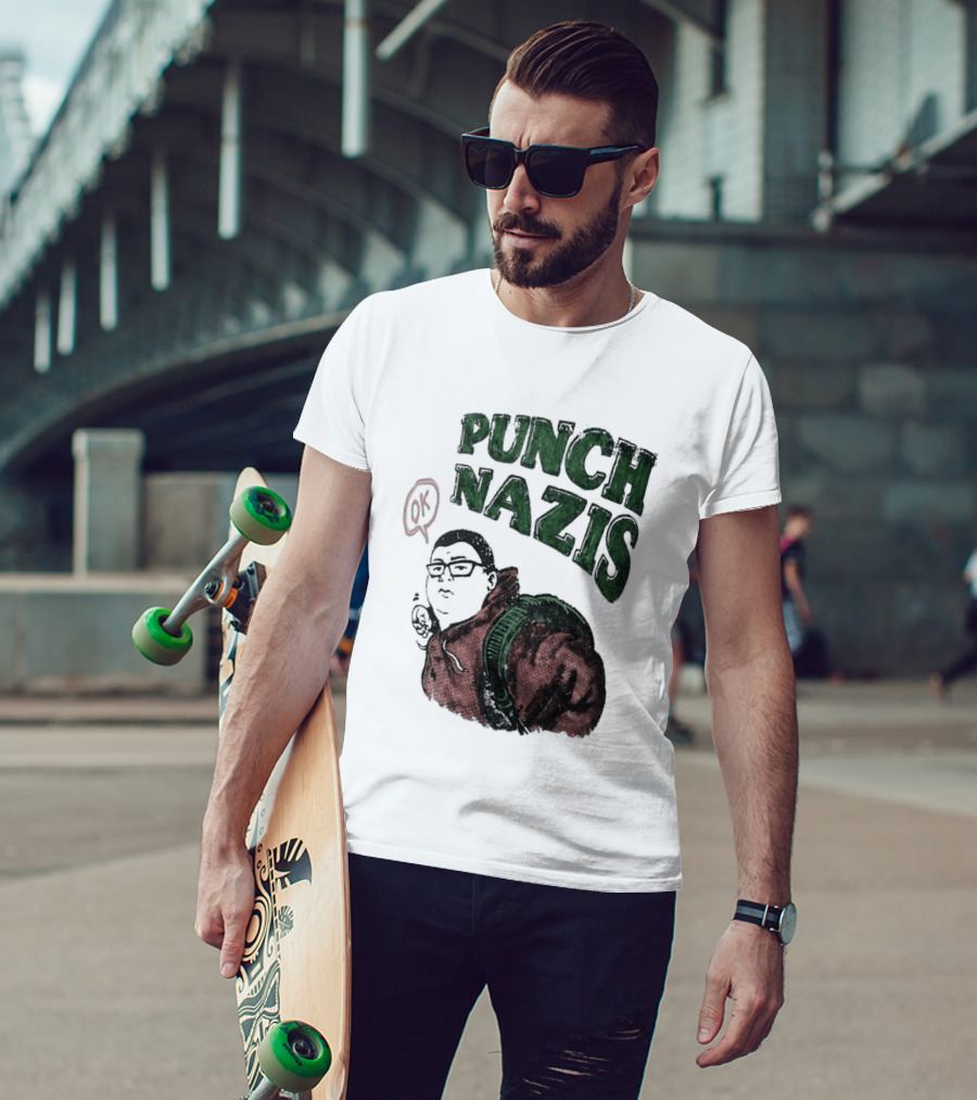 Punch Nazis OK Student Lake Zurich High School T-Shirt