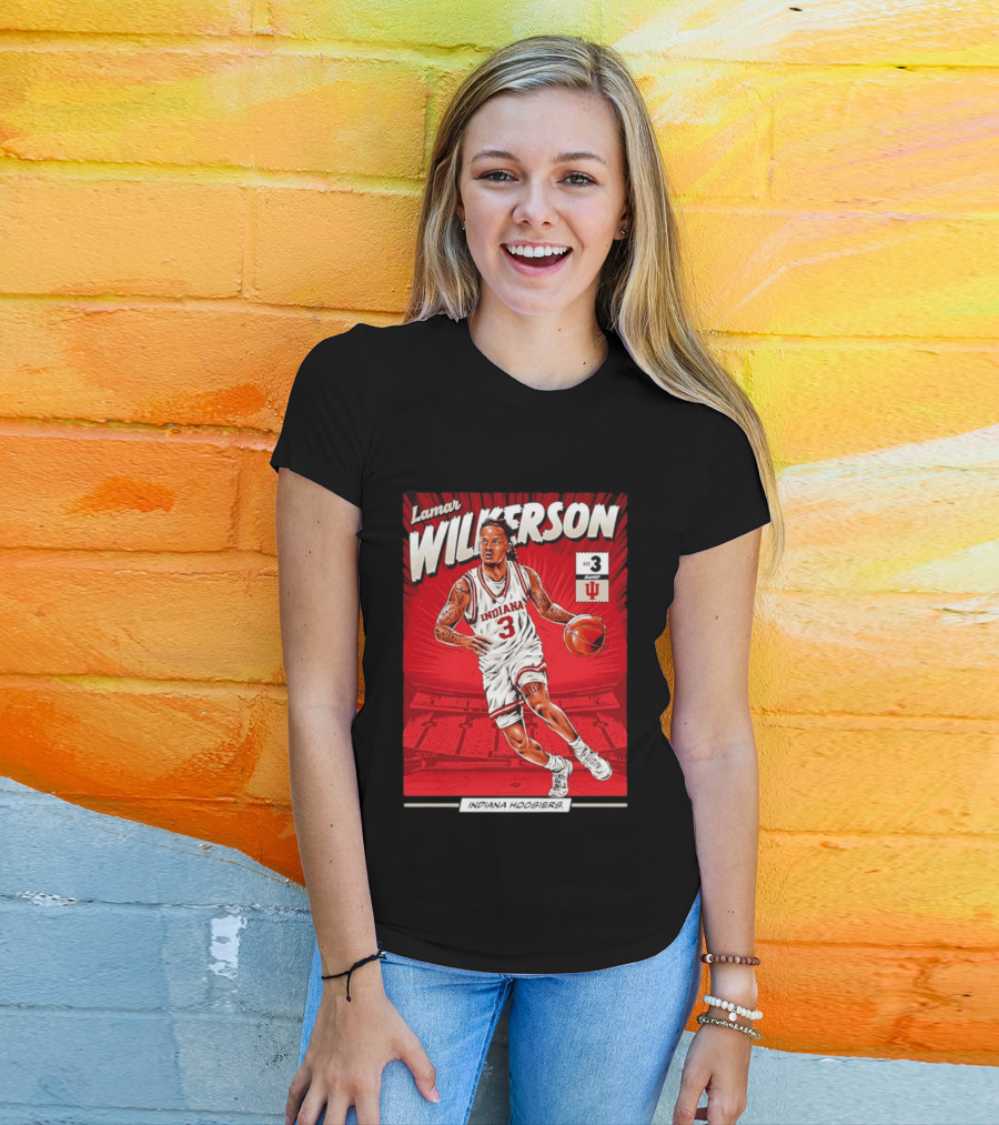 Lamar Wilkerson Indiana Hoosiers Basketball No 3 Comic T-Shirt
