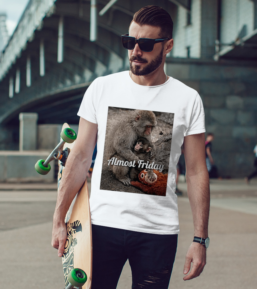 Almost Friday Punch The Monkey Hug Bodyguard T-Shirt